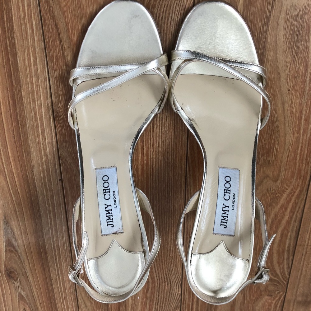 Jimmy Choo Gold Sandals